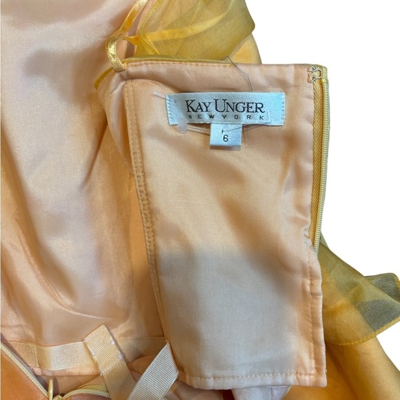 Kay Unger Dress Women's Size 6 100% Silk Strapless Midi Length - Picture 7 of 11